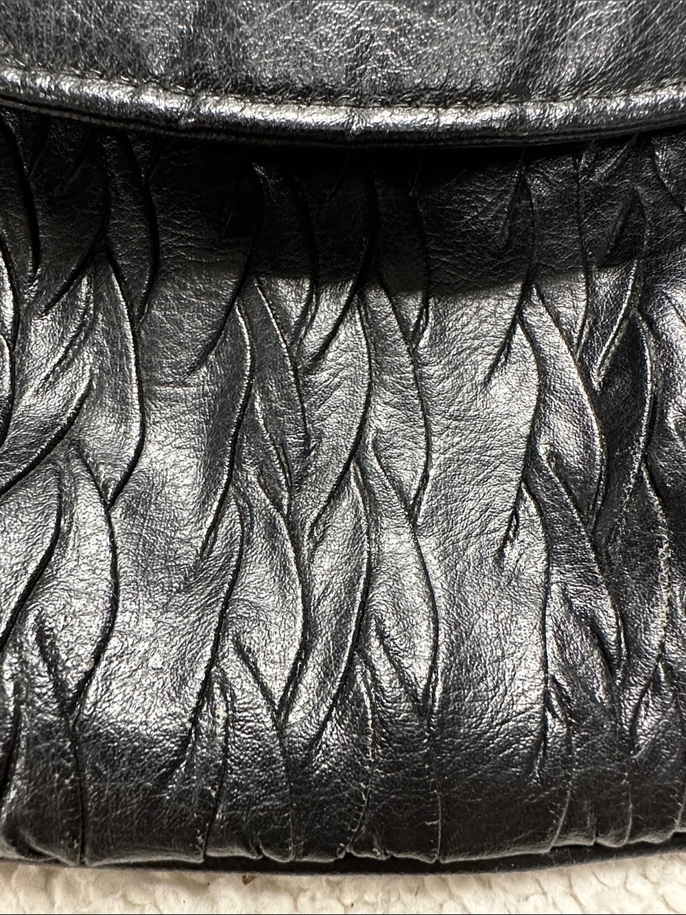 Jeanne S Ward Vintage Fold-Over Clutch, Soft Vegan Leather Snap Closure - Picture 2 of 7